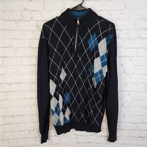 Men's BKE "Argyle" pattern zip up jacket, size Large
